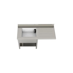 Sink cabinet sliding 1400X700 1 tub left hand drainer