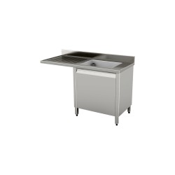 Sink cabinet sliding 1400X700 1 tub left hand drainer