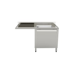 Armoire coulissante égouttoir gauche de 1400 X 700 1 baignoire de lavabo