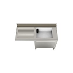 Armoire coulissante égouttoir gauche de 1400 X 700 1 baignoire de lavabo