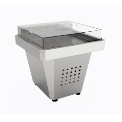 Espositore Aquamarina per salumi e formaggi con evaporatore micro ventilato posteriore  1057x1030x922h