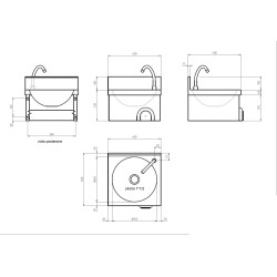 Sink per day 700X700 on legs with lower shelf