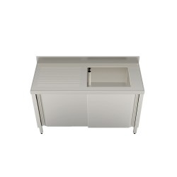 Lavelli armadiati scorrevoli 1200X700 1 vasca gocciolatoio sinistro