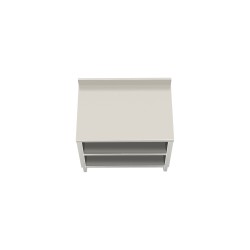 Tavolo armadiato 700X700 con ripiano inferiore e alzatina posteriore