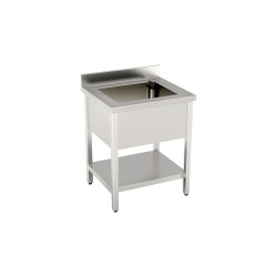 Lavelli a giorno smontabili 700X700 su gambe con ripiano inferiore