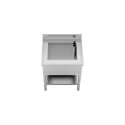 Lavelli a giorno smontabili 700X700 su gambe con ripiano inferiore