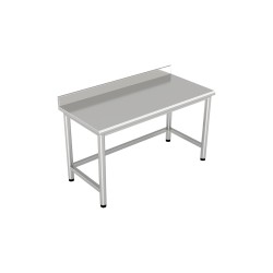 Table avec bord arrondi 1500 X 700 avec dos splash