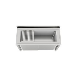 Glissant le meuble évier vieux papiers et lavage des pots de 1000 X 700