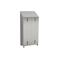 Acier inoxydable casier metal 2 places 840 X 350