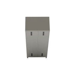 Acier inoxydable casier metal 2 places 840 X 350