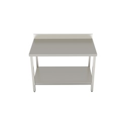 Table avec dosseret tablette et arrière inférieur 1700 X 700