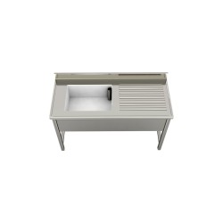 Sink cabinet sliding 1400X700 1 tub left hand drainer
