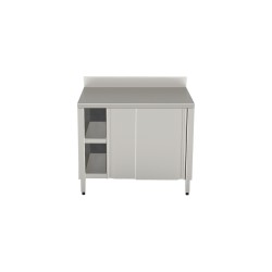 Table 1600 X 600 armoire avec portes coulissantes avec étagère supplémentaire et dosseret arrière